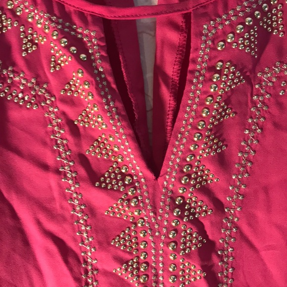 Pink top with a gold studded design ✨💕👚😃 - Picture 2 of 3